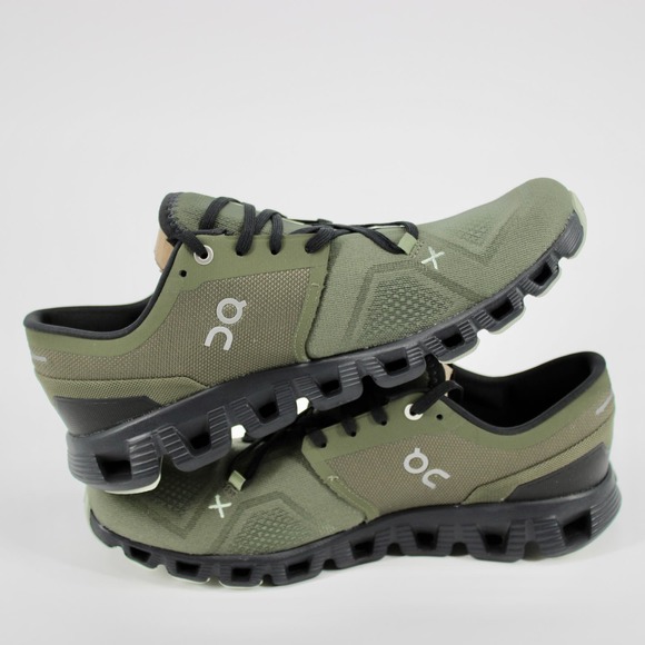 On Cloud X 3 Running Shoes Mens Size 10.5 Olive/Reseda NEW - Picture 6 of 9